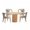 Hathaway and Palmer Modern Industry Chic 5-Piece Dining Set in Ivory and Natural Dining Room Set | Ensemble de salle a manger chic industriel moderne Hathaway et Palmer 5 pieces en ivoire et naturel