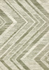 Florence Green White Distressed Chevron Design Rug, 7'9" x 10'6" Indoor Area Rug | Tapis Florence vert et blanc a motif chevron vieilli, 7'9" x 10'6"