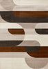 Marley Geometric Curves Taupe Oxblood Area Rug - 7'10" x 10'6"|Carpette Marley taupe et rouge sang-de-bœuf à motif de courbes géométriques - 7 pi 10 po x 10 pi 6 po