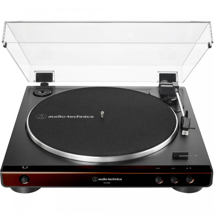 Audio-Technica AT-LP60X Stereo Black/Brown Turntable Music Player