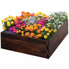 Outsunny Raised Garden Bed Elevated Wooden Planter Box For Backyard, Patio To Grow Vegetables, Herbs|Outsunny Carre Potager De Jardin Jardiniere Parterre De Fleurs Legumes Fruits Bois De Sapin Carbonis