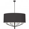 Dainolite Eleanor 8 Light Chandelier Matte Black Black/White Shade Lamp|Lustre Eleanor de Dainolite avec abat-jour noir et blanc, fini noir mat et 8 ampoules