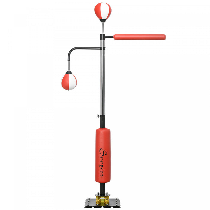 Soozier Height Adjustable Boxing Punching Bag With Speed Balls, Multi