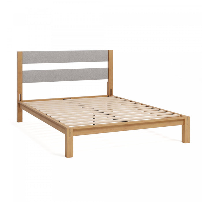 Kumiki Interlocking Bamboo Platform Bed with Headboard - King Size