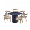 Aspen and Hathaway Modern Industry Chic 7-Piece Dining Set in Silver Lining and Black | Ensemble de salle a manger moderne industriel Aspen et Hathaway 7 pieces, finition argentee et noire