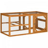 Pawhut 55" Wooden Chicken Coop Extension, Chicken Cage Outdoor With Roosting Bars, Combinable Design Chicken Run Hen House, Orange