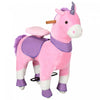 Qaba Ride On Unicorn Walking Horse Mechanical Pony Toy With Wheels Gift For 3-6 Years Girls Boys Pin|Qaba Cheval A Bascule Mecanique Equitation Poney Jouet Avec Roues Cadeau Pour 3-6 Ans Filles Garcons