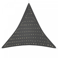 Outsunny Sun Shade Sail With LED Lights, 90% Uv Block Triangle Shade Cloth
