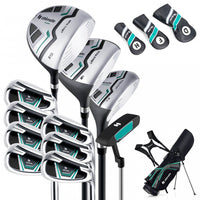 Ultimate Men's Complete Golf Club Set Golf Club Package Set Incl 460cc With Rain Hood Green