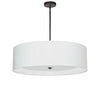 Dainolite Helena 4 Light Pendant 30" Dia Matte Black Finish White Shade White Diffuser Lamp|Luminaire suspendu Helena de Dainolite de 30 po de diamètre avec abat-jour blanc qui diffuse la lumière, fini noir mat et 4 ampoules