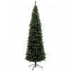 HOMCOM 7.5ft Artificial Pencil Christmas Tree w/ 980 Branches, Metal Base