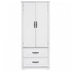 Angela 71" Adjustable Shelves Pantry Cabinet With 2 Drawers - White | Armoire De Rangement Angela 71" Avec Etageres Reglables Et 2 Tiroirs - Blanche