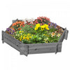 Outsunny 39" X 36" Screwless Raised Garden Bed, Hexagon Planter Box, Herb Garden For Vegetables, Flo|Outsunny 39" X 36", Jardiniere Hexagonale, Jardin D'herbes Pour Legumes, Fleurs, Gris
