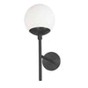 Dainolite Dayana 1 Light Wall Sconce Up Light Matte Black Finish White Glass Lamp|Applique murale Dayana de Dainolite à éclairage vers le haut, en verre blanc, avec fini noir mat et 1 ampoule