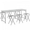 Outsunny Camping Table And Chairs Folding Picnic Table And 6 Stools|Outsunny Table Et Chaises De Camping, Table De Pique-nique Et 6 Tabourets