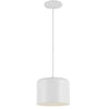 Dainolite Emilia 1 Light Pendant Matte White And Shade Lamp|Luminaire suspendu Emilia de Dainolite avec abat-jour, fini blanc mat et 1 ampoule