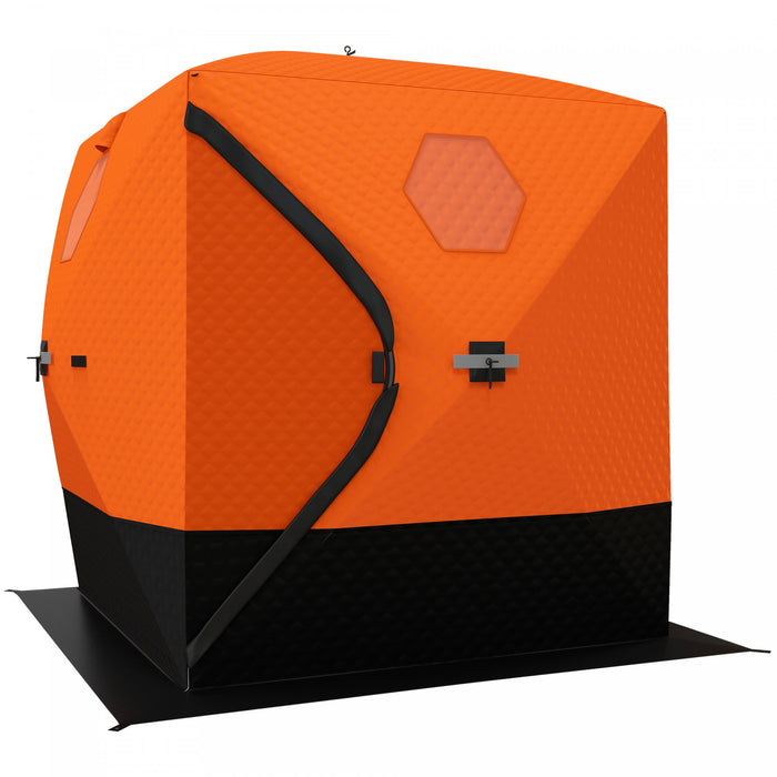 Outsunny Insulated Ice Fishing Shelter With Carry Bag For 2-3 Person