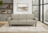 Upholstered Sofa, 77"L, Light Brown Fabric, Solid Wood Legs, Contemporary, Modern Sofa | Sofa Rembourre, 77"L, Tissu Marron Clair, Pieds En Bois Massif, Contemporain, Moderne