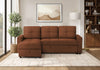 Sleeper Sofa, 90" Length, Convertible Sofa Bed, Storage Chaise, Rust Fabric, Contemporary Sleeper Sofa | Canape Lit, 90" Longueur, Canape-Lit Convertible, Chaise De Rangement, Tissu Rouille