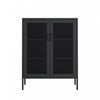 Amelia Modern 32" Metal Accent Cabinet in Black | Armoire d’appoint moderne Amelia 32" en metal noir