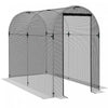 Outsunny 4' X 8' Plant Protection Tent Crop Cage With Door, Black|Outsunny Cage De Culture, Tente De Protection Des Plantes De 4' X 8', Noir
