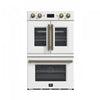 Forno Asti 30-Inch Double Electric Wall Oven in White, 7.36 cu. ft. - FBOEL1340-30WHT | Four mural electrique double Asti 30 pouces, blanc, 7,36 pi³ - FBOEL1340-30WHT