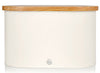 Salton Swan Nordic Bread Bin with Cutting Board - White|Boîte à pain Swan de style nordique avec planche à découper - blanche