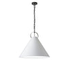 Dainolite Princeton 1 Light Pendant 24" Dia Matte Black Finish White Shade Lamp|Luminaire suspendu Princeton de Dainolite de 24 po de diamètre avec abat-jour blanc, fini noir mat et 1 ampoule