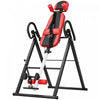 Soozier Heavy Duty Inversion Table with Protective Belt, 20°/40°/60°/90° Adjustable Folding Back Stretcher Machine with Headrest, Lumbar Support for Stress Relief for Home Use, Red