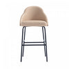 Gracie Modern Metal Upholstered Barstool in Tan and Black Bar Stool | Tabouret de bar moderne en metal Gracie, rembourre, couleur beige et noir