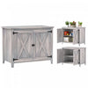 Outsunny Wood Outdoor Storage Cabinet Potting Shed With Shelf|Outsunny Armoire De Rangement Exterieure En Bois Avec Etagere