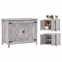 Outsunny Wood Outdoor Storage Cabinet Potting Shed With Shelf