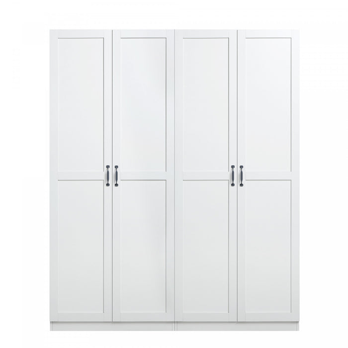 Hopkins Modern 30\" Storage Cabinet in White (7-Shelf) - Set of 2 Armoire