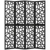 HOMCOM 4 Panel Room Divider, 5.6 FT Lightweight Privacy Screen, Black