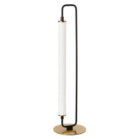 Dainolite Freya 1 Light LED Table Lamp Matte Black/Aged Brass White Acrylic
