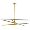 Dainolite Wand 8 Light Chandelier Aged Brass Lamp