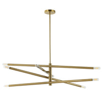 Dainolite Wand 8 Light Chandelier Aged Brass Lamp