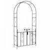 Outsunny Metal Garden Arch W/ Gate Garden Arbor Trellis For Climbing Plants|Outsunny Arche De Jardin En Metal Avec Portail Arbre De Jardin Treillis