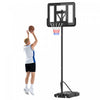 Soozier 4.6-10ft Portable Basketball Hoop with Wheels and 43" Backboard