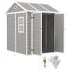Outsunny 6' X 6' Outdoor Storage Shed, Resin Shed With Floor, Window|Outsunny Remise De Rangement Exterieure, Remise En Resine Avec Sol, Fenetre