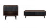 Duane Mid-Century Modern 2-Piece Coffee Table & End Table Set in Black | Ensemble de 2 tables Duane style milieu du siecle moderne : table basse et table d’appoint, noir
