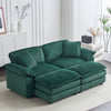 Liam 84.6" Comfortable Cloud Modular Sofa with Corduroy Upholstered,Green  | Liam Canape modulaire confortable Cloud 84,6" avec revetement en velours cotele, Vert
