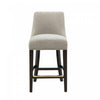 Beever Modern Wood Chenille Counter Stool in Taupe | Tabouret de comptoir moderne en bois et chenille Beever, coloris taupe