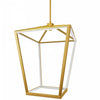 Dainolite Cage LED Pendant 64w Aged Brass Finish White Diffuser Lamp|Luminaire suspendu Cage de Dainolite blanc qui diffuse la lumière, avec fini laiton vieilli et ampoule à DEL de 64 W