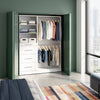 Bestar Florence 60" Modular Reach-In/Walk-In Closet System with Rods and Storage - White|Système de garde-robe et pièce-penderie modulaire Florence de Bestar de 60 po avec tringles et rangement - blanc