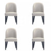 Hillman Modern Wood Upholstered Dining Chair in Light Gray - Set of 4 | Chaise de salle a manger moderne en bois Hillman avec revetement en tissu gris clair - Lot de 4
