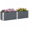 Outsunny 6.6' X 1.6' X 1.8' Raised Garden Bed With Open Bottom Grey|Outsunny 6.6' X 1.6' X 1.8' Lit De Jardin Sureleve Avec Fond Ouvert Gris
