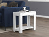 24” Classic Narrow Accent Table With Hidden Storage & Lower Shelf - White | Table d’appoint étroite classique de 24 po avec rangement dissimulé et tablette inférieure - blanche