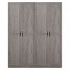 Cornelia Modern 2-Piece Wardrobe Closet in Gray Armoire