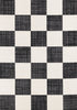 Covington Black White Checkered Pattern Rug, 5'3" x 7'7" Indoor Area Rug | Tapis Covington a Carreaux Noir et Blanc, 5'3" x 7'7"